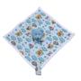 Imagem de Naninha Bebe De Pelúcia Com Prendedor De Chupeta Urso Azul com estampa de urso e nuvens azul claro, 100 algodão cores alegres ajuda a acalmar os bebe