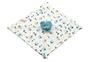 Imagem de Naninha Bebe De Pelúcia Com Prendedor De Chupeta Urso Azul com estampa de urso e nuvens azul claro, 100 algodão cores alegres ajuda a acalmar os bebe