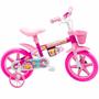 Imagem de Nathor Flower Aro 12 Bicicleta Infantil Feminina Rosa De Menina com Rodinhas