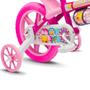 Imagem de Nathor Flower Aro 12 Bicicleta Infantil Feminina Rosa Menina com Cesto e Garrafinha