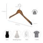 Imagem de Nature Smile 20 Pack High Grade Lotus Wooden Hangers Wood Shirt Hangers, Dress Coat Jacket Clothes Hangers, com acabamento extra liso, gancho giratório de 360 graus (retrô)