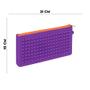 Imagem de Nécessaire de Silicone Bolhas PopIt Rosa Purple 21cm Ricca