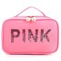 Imagem de Necessaire Feminina Bolsa Organizadora Viagem Estojo Pink Porta Acessórios Maquiagem De Mão Avião