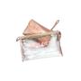 Imagem de Necessaire Feminina Pequena Grande Maquiagem Viagem Impermeável Transparente Zíper Mala