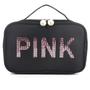 Imagem de Necessaire Viagem Organizador Feminino Unisex Pink Porta Objetos Estilosa Pink Verão de Mão Viagens