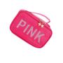 Imagem de Necessaire Viagem Organizador Feminino Unisex Pink Porta Objetos Estilosa Pink Verão de Mão Viagens