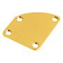 Imagem de Neck Plate Dourado Assimétrico Curvo Para Guitarra e Baixo 4 Parafusos