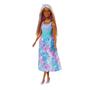 Imagem de Negra Vestido Azul Barbie Princesa - Mattel HRR07-HRR10