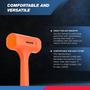 Imagem de NEIKO 02849A 4 Lb Dead Blow Hammer, Neon Orange  Unibody Moldado   de aderência quadrimestado Resistente a faíscas e rebotes