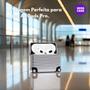 Imagem de NERDCASE, Capa Mala de Viagem com Adesivos, Compatível com AirPods Pro, Prata