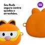 Imagem de NERDCASE, Case, Capa, Capinha Gato Preguiçoso, Silicone, Compatível com Galaxy Buds 2/Pro/Live/FE 
