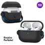 Imagem de NERDCASE, Case Protetora Music, Compatível com AirPods 4, Preta com detalhe Azul