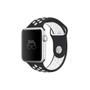 Imagem de  NERDCASE, Pulseira NK com Furos Respirável, Silicone, Compatível com Apple Watch Series 1-9, 38mm/40mm/41mm, Preto/Branco