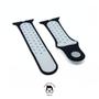 Imagem de  NERDCASE, Pulseira NK com Furos Respirável, Silicone, Compatível com Apple Watch Series 1-9, 38mm/40mm/41mm, Preto/Branco