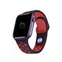 Imagem de  NERDCASE, Pulseira NK com Furos respirável, Silicone, Compatível com Apple Watch Series 1-9, 38mm/40mm/41mm, Preto/Vermelho