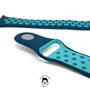 Imagem de  NERDCASE, Pulseira NK com Furos Respirável, Silicone, Compatível com Apple Watch Ultra Series 1-9, 42mm/44mm/45mm/49mm, Azul/Azul Claro
