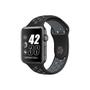 Imagem de NERDCASE, Pulseira NK Furadinha Respirável, Silicone, Compatível com Apple Watch Series 1-9, 42mm/44mm/45mm/49mm, Preto/Cinza