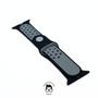 Imagem de NERDCASE, Pulseira NK Furadinha Respirável, Silicone, Compatível com Apple Watch Series 1-9, 42mm/44mm/45mm/49mm, Preto/Cinza