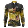 Imagem de NF09M - Camisa Camiseta Blusa de Pesca Masculina New Fisher Dourado - com proteção UV