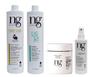 Imagem de Ng De France Fast Liss Realinhamento Vegano + Spray Thermo Protetor Térmico + Shampoo Light Cabeos Finos e Oleosos + Máscara Intense