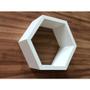 Imagem de Nicho Colmeia Hexagonal 4 Peças Mdf 15mm Brancotx Decoração