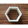 Imagem de Nicho Colmeia Hexagonal 4 Peças Mdf 15mm Brancotx Decoração