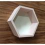Imagem de Nicho Colmeia Hexagonal Com Fundo 3 Unidades Quarto Infantil