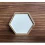 Imagem de Nicho Colmeia Hexagonal Com Fundo 3 Unidades Quarto Infantil