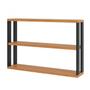 Imagem de Nicho com 3 Prateleiras MDF Industrial Freijó/Preto Fosco