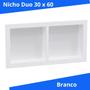 Imagem de Nicho de Embutir para Banheiro 30x60 cm Metasul Duo Branco