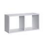 Imagem de Nicho Duplo Prat-k Cubo Retangular em MDP 56x28x20cm Branco