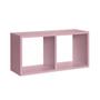 Imagem de Nicho Duplo Prat-k Cubo Retangular em MDP 56x28x20cm Rosa