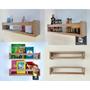 Imagem de Nicho Organizador De Livros Brinquedos Quarto Infantil Prateleira Livreiro Mdf Madeira 55cm