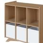 Imagem de Nicho Organizador Infantil Com 6 Nichos Aveiro Oak Com 3 Cubos Brancos Olma Shop Jm