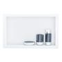 Imagem de Nicho Para Banheiro Em Porcelanato Polido Porta Shampoo Sabonete Organizador (Branco 50)