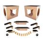 Imagem de Nicho Para Gatos Kit Playgroud Mdf Natural Toca Ponte