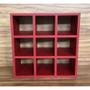 Imagem de Nicho Para Toalhas Mdf 15mm Vermelho Marsala 45x45x20cm