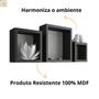 Imagem de Nicho Quadrado Decorativo Kit 3 Unidades Preto Tx Em Mdf 