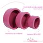 Imagem de Nicho Redondo Rosa Pink Kit Com 3 Peças P M G Envio 24 Horas