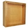 Imagem de Nicho Simples Quadrado Borda Arabesco G 37x37x12 Mdf Madeira