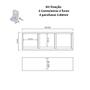 Imagem de Nicho Triplo 90x30x20 Branco Em Mdf F031