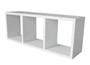 Imagem de Nicho Triplo Retangular Mdf Branco 85X24X22Cm - Sb Móveis