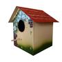 Imagem de Ninho de passarinho Modelo tijolinho casinha varanda jardim de parede metal com pintura a mão