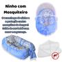 Imagem de Ninho Redutor de Berço para Bebê com Mosquiteiro Várias Estampas
