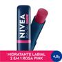 Imagem de NIVEA Hidratante Labial 2 em 1 Hidra Color Rosa Pink 4,8g