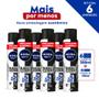 Imagem de Nivea Men Desodorante Antitranspirante Aerosol Invisible Black & White Promo 200Ml - 6 Unidades