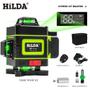 Imagem de Nivel a laser 16 Linhas Verde 4D com Display 2 Baterias recarregável Auto nivelamento Esquadro Prumo Lazer 