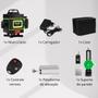 Imagem de Nivel a laser 16 Linhas Verde 4D com Display 2 Baterias recarregável Auto nivelamento Esquadro Prumo Lazer 