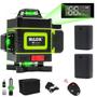 Imagem de Nivel a laser 16 Linhas Verde 4D com Display 2 Baterias recarregável Auto nivelamento Esquadro Prumo Lazer 
