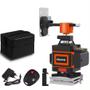 Imagem de Nivel a laser 16 Linhas Verde 4D com Display 2 Baterias recarregável Auto nivelamento Esquadro Prumo Lazer 